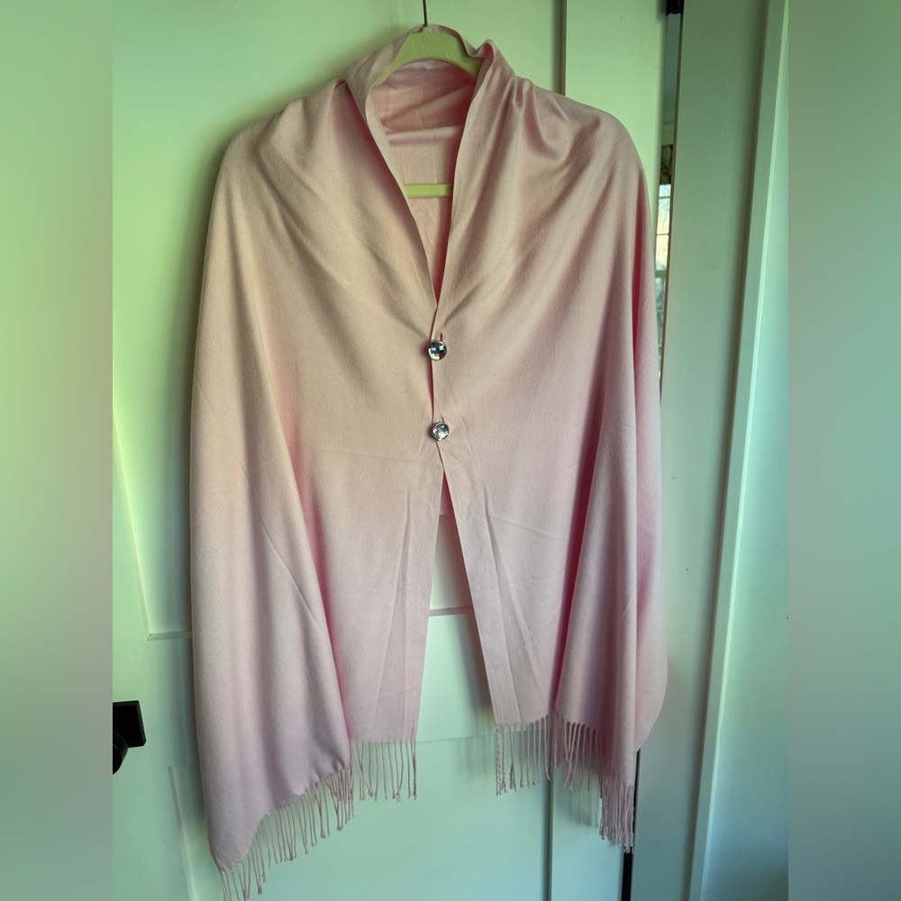 Ballet Pink Pasmina with jewel buttons (Matching Chloe White Lotus Costume)